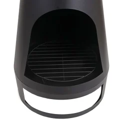 Mendler Gartenofen HWC-K90, Gartenkamin Terrassenkamin Terrassenofen, Schürhaken Feuerstelle 160x55cm Schwarz -Garten- & Gewächshäuser Geschäft c2b1f078819251d368845384e00c2f18