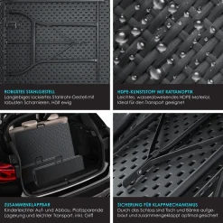 KESSER® Bierzeltgarnitur - 3-teilig Set, Tisch + 2 X Bank, Für Drinnen - Draußen, Klappbar, Tragegriffe, HxBxT: 73x180x75 Cm , Kunststoff, Rattan-Look Gartengarnitur , Klapptisch , Gartentisch, Farbe:Schwarz -Garten- & Gewächshäuser Geschäft c2c83a98ebac3a3a68483428534284cd