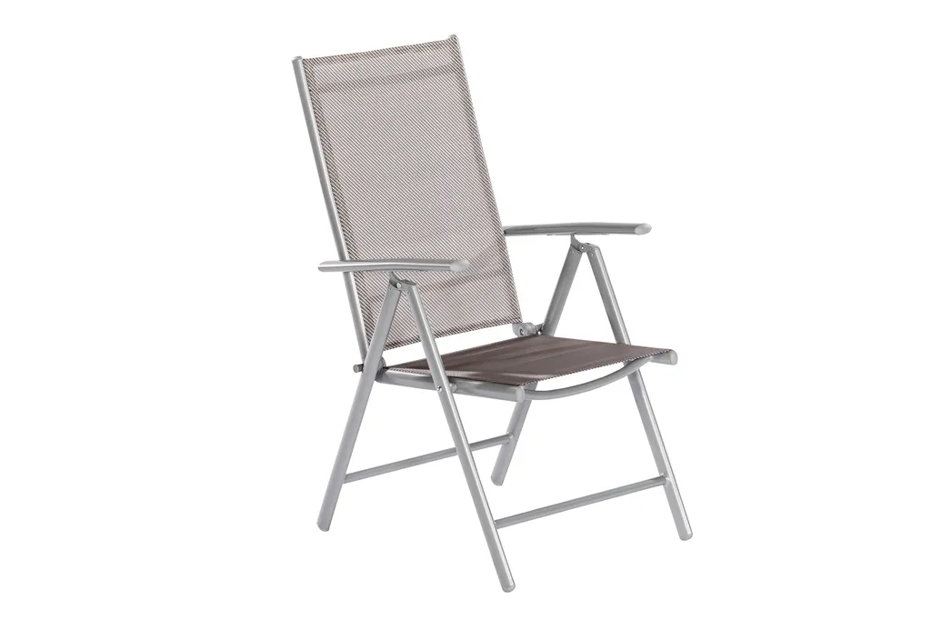 Merxx Klappsessel "Amalfi" - Aluminiumgestell Mit Textilbespannung Diamantbraun 1 Merxx Klappsessel "Amalfi" - Aluminiumgestell Mit Textilbespannung Diamantbraun