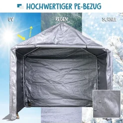 Outsunny Foliengerätehaus, Gerätehaus Im Garten, Foliengarage, Galvanisierter Stahl, PE, Grau 2 X 2 X 2 M 13 Outsunny Foliengerätehaus, Gerätehaus Im Garten, Foliengarage, Galvanisierter Stahl, PE, Grau 2 X 2 X 2 M -Garten- & Gewächshäuser Geschäft c3168855cc59a23a8564f5fbe31e42e7