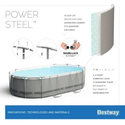 Bestway® Power Steel™ Frame Pool Set Mit Filterpumpe 305 X 200 X 84 Cm, Grau, Oval -Garten- & Gewächshäuser Geschäft c351dbe10670d73e319e0d3f142cc2c9