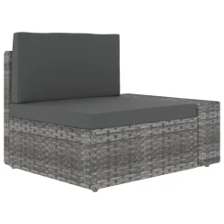 VidaXL 3-tlg. Garten-Lounge-Set Poly Rattan Grau -Garten- & Gewächshäuser Geschäft c371fde74adb2f105762f338a432ea2c