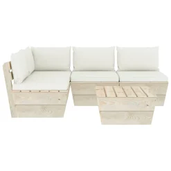 VidaXL 5-tlg. Garten-Sofagarnitur Aus Paletten Mit Kissen Fichtenholz -Garten- & Gewächshäuser Geschäft c3abde933d746e8d9ced519aff1675fc