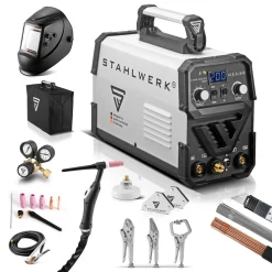 STAHLWERK DC WIG 200 ST IGBT Vollaustattung Set Kombi WIG Schweißgerät Mit 200 A Und MMA
