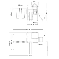 WICKEY Spielturm Klettergerüst Smart Cave Mit Schaukel & Rutsche, Baumhaus Mit Sandkasten, Kletterleiter & Spiel-Zubehör - Rot 13 WICKEY Spielturm Klettergerüst Smart Cave Mit Schaukel & Rutsche, Baumhaus Mit Sandkasten, Kletterleiter & Spiel-Zubehör - Rot -Garten- & Gewächshäuser Geschäft c3eba5a03156078f542d0fd9ccb2b47b 1