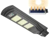 ECD Germany LED Solar Straßenlampe 60W Mit Lichtsteuerung Und Radar-Sensor - 60 LEDs - KaltWeiß - Wasserdicht IP65 - Für Outdoor Garten Wege Einfahrten - Straßenlaterne Straßenleuchte Solarleuchte