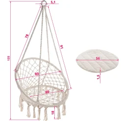 Tectake Hängesessel Jane - Beige -Garten- & Gewächshäuser Geschäft c439058abe9532b0681ad9a074ce6598