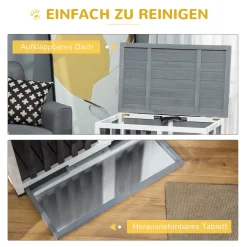 Pawhut Hundehütte Tannenholz Faltbarer Hundekäfig Hundehaus Mit Fenster Transportbox Transportkäfig Haustierkäfig Grau 84,5 X 51,4 X 61 Cm 13 Pawhut Hundehütte Tannenholz Faltbarer Hundekäfig Hundehaus Mit Fenster Transportbox Transportkäfig Haustierkäfig Grau 84,5 X 51,4 X 61 Cm -Garten- & Gewächshäuser Geschäft c49fa713124f0f1dd4e9f7df599a199f