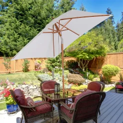 Outsunny Sonnenschirm, Knickbarer Gartenschirm, Strandschirm, 3-stufig Einstellbar, Holz+Polyester, Creme, 200 X 150 X 230 Cm 13 Outsunny Sonnenschirm, Knickbarer Gartenschirm, Strandschirm, 3-stufig Einstellbar, Holz+Polyester, Creme, 200 X 150 X 230 Cm -Garten- & Gewächshäuser Geschäft c4d606eb9e6cf6566af29171707d398c