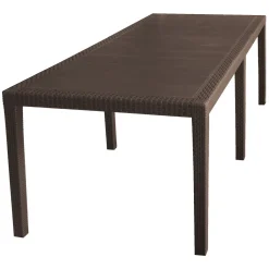 Multistore 2002 Gartentisch QUEEN Rattan-Look 150/220x90cm Kunststoff - Mokka
