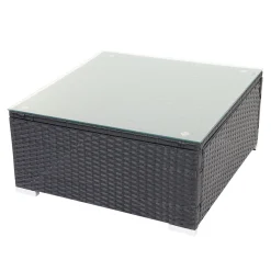 Mendler Poly-Rattan-Garnitur Brescia, Gartengarnitur Sitzgruppe Sofa Lounge-Set Schwarz, Kissen Anthrazit -Garten- & Gewächshäuser Geschäft c5168ea60a21168249c9f38036050396