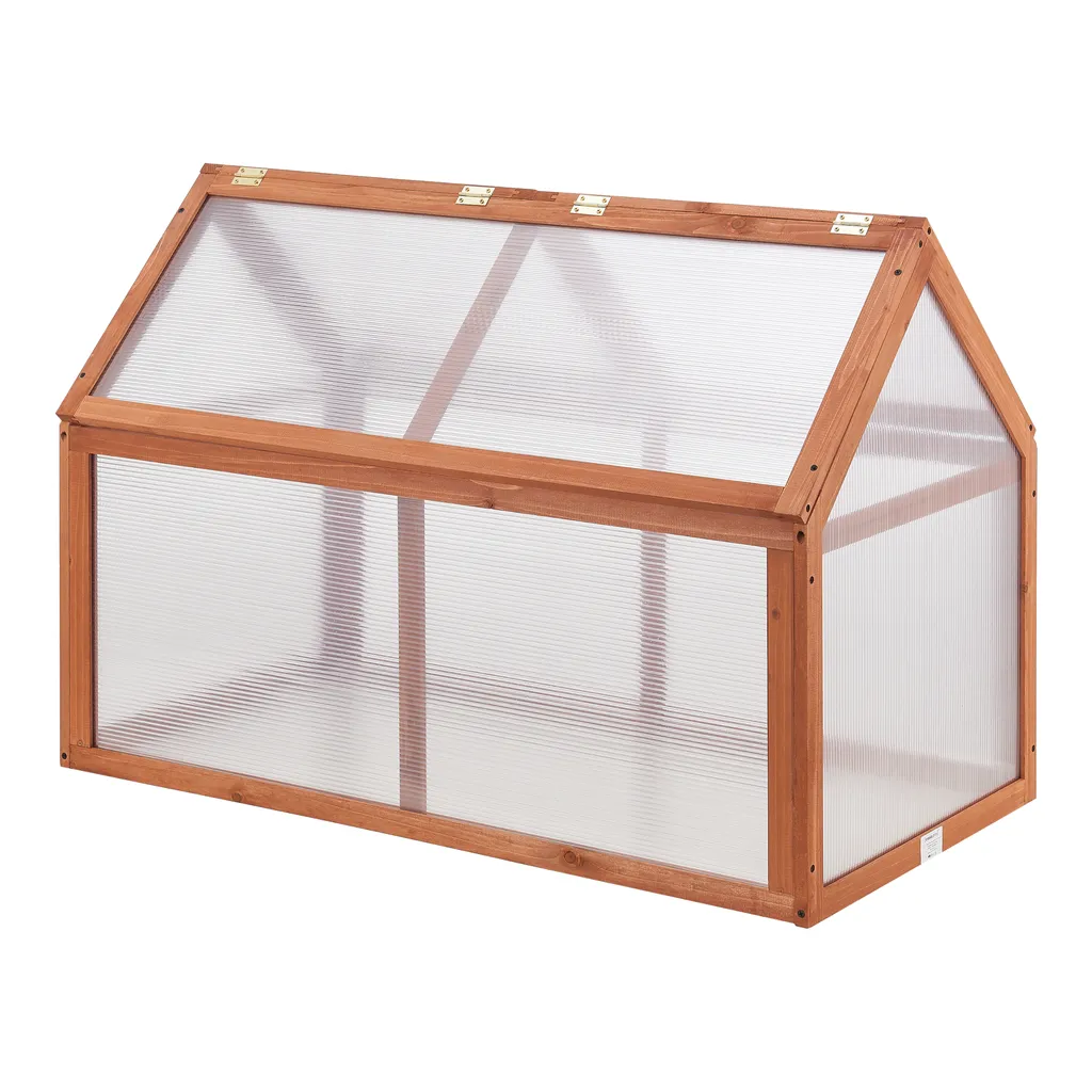 Casa.pro Frühbeet Duiven Mini Gewächshaus Aus Holz 100 X 55 Cm Frühbeetkasten Pflanzenbeet Kiefernholz Polycarbonat 6 Casa.pro Frühbeet Duiven Mini Gewächshaus Aus Holz 100 X 55 Cm Frühbeetkasten Pflanzenbeet Kiefernholz Polycarbonat – Bild 6