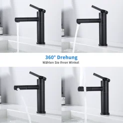 Aihom Wasserhahn Bad Schwarz, 360° Drehbar Waschtischarmatur, Einhebel Wasserhahn Bad Mit 2 Schläuche Einhebelmischer Waschbecken Armaturen Für Bad 14 Aihom Wasserhahn Bad Schwarz, 360° Drehbar Waschtischarmatur, Einhebel Wasserhahn Bad Mit 2 Schläuche Einhebelmischer Waschbecken Armaturen Für Bad -Garten- & Gewächshäuser Geschäft c535e25d54f9ff8f399c6d21fadfa408