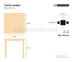 Kai Wiechmann Gartentisch Massiver Teakholztisch 80 X 80 Cm, Wetterfester Holztisch Aus Teak Nachhaltiger Und Unbehandelter Teaktisch -Garten- & Gewächshäuser Geschäft c5414b089cb4956bcfb9e24825ea7b64