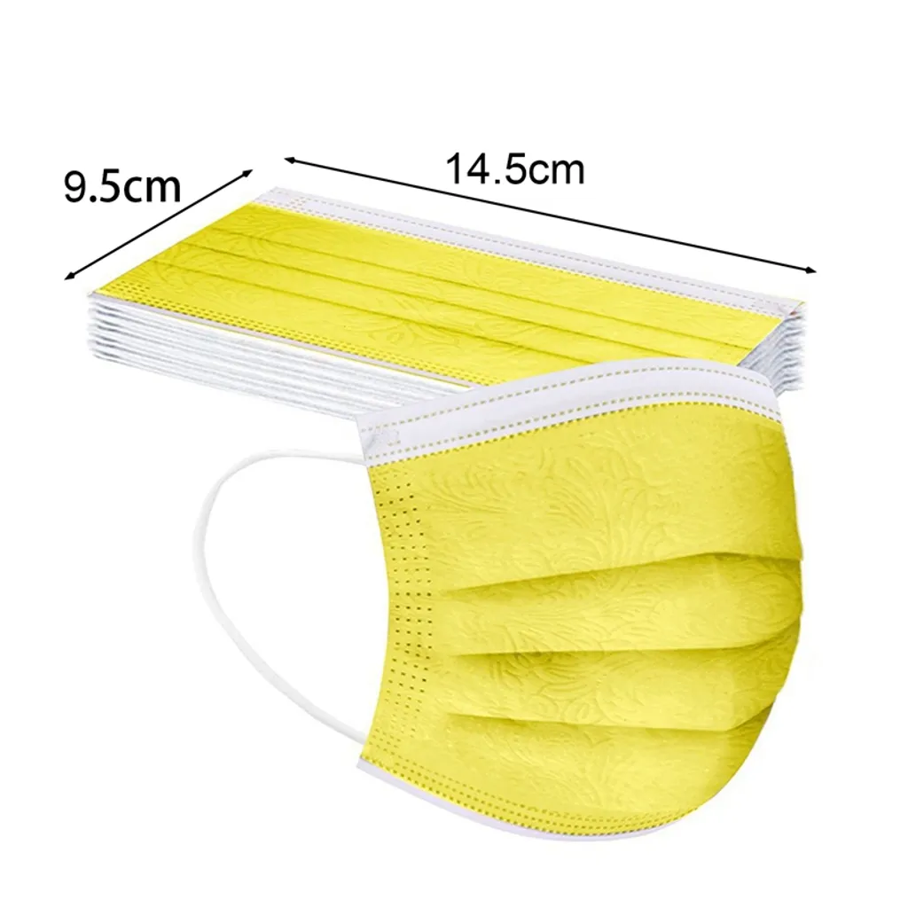 Jefety 50 Stück Erwachsene Maske Bedruckte Mundmasken Einweg-Schutz-Gesichtsmaske 3 Schichten Bunt 4 Jefety 50 Stück Erwachsene Maske Bedruckte Mundmasken Einweg-Schutz-Gesichtsmaske 3 Schichten Bunt – Bild 4