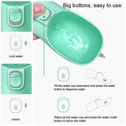 YisibaihTao 300ml Hundewasserflasche Tragbarer Trinknapf Für Haustiere, Reisen Im Freien Wasserspender Für Haustiere, Weiß -Garten- & Gewächshäuser Geschäft c5d4046c6112652205bad721a6307506