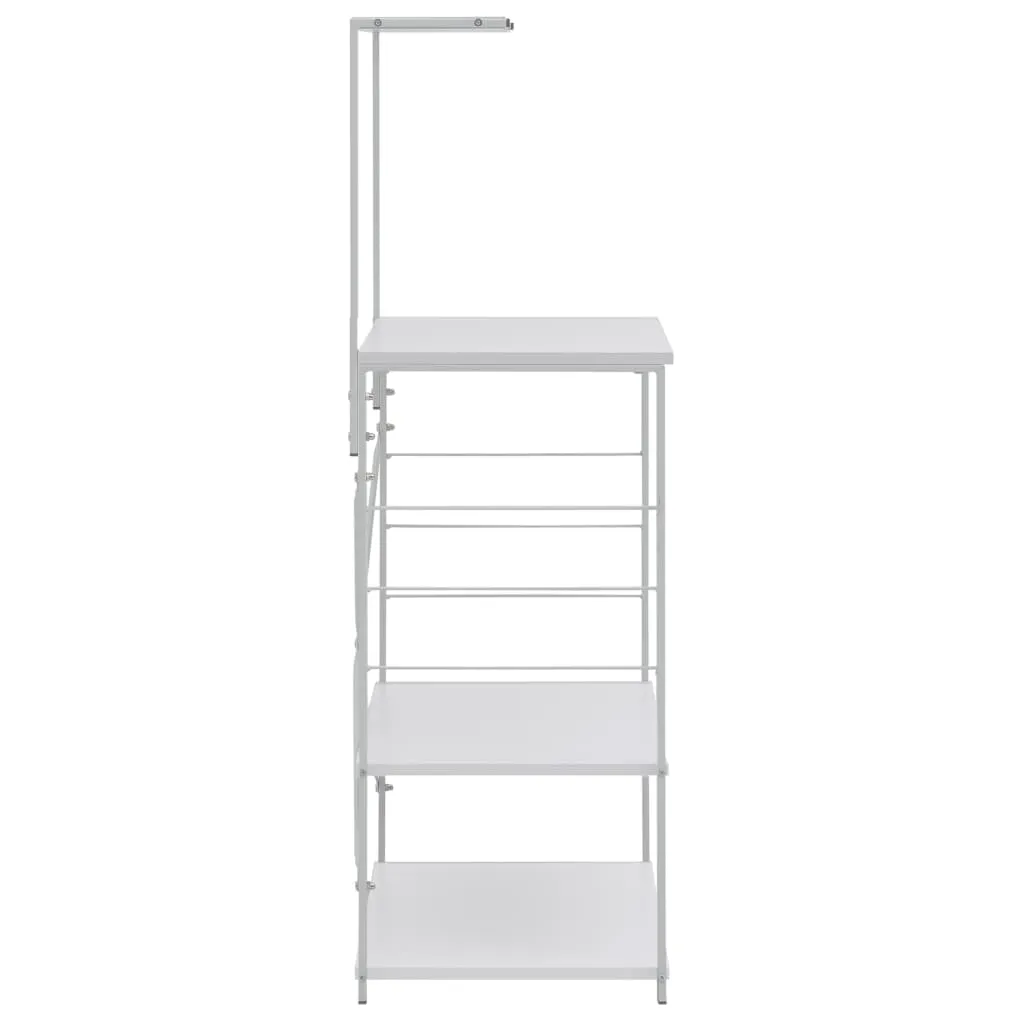 VidaXL Mikrowellenregal Weiß 60x39,6x123 Cm Holzwerkstoff 4 VidaXL Mikrowellenregal Weiß 60x39,6x123 Cm Holzwerkstoff – Bild 4