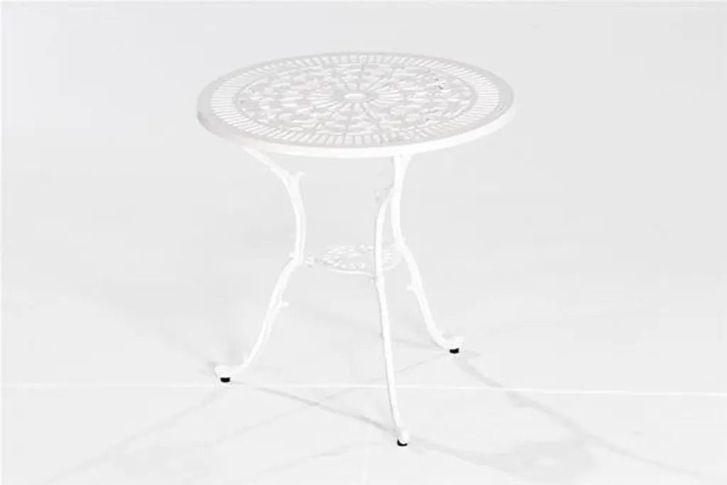 Merxx Gartentisch Lugano Aluminiumguss Weiß 70 Cm X 70 Cm X 68 Cm 4 Merxx Gartentisch Lugano Aluminiumguss Weiß 70 Cm X 70 Cm X 68 Cm – Bild 4