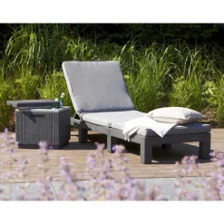 ALLIBERT By KETER Allibert Sonnenliege Daytona, Graphitgrau -Garten- & Gewächshäuser Geschäft c65ceb9cc10cb57b434a6b3106e1f9ed