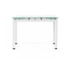 Dmora Ausziehbarer Tisch Mit Weißer Metallstruktur Und Glasablage, 110x70x76