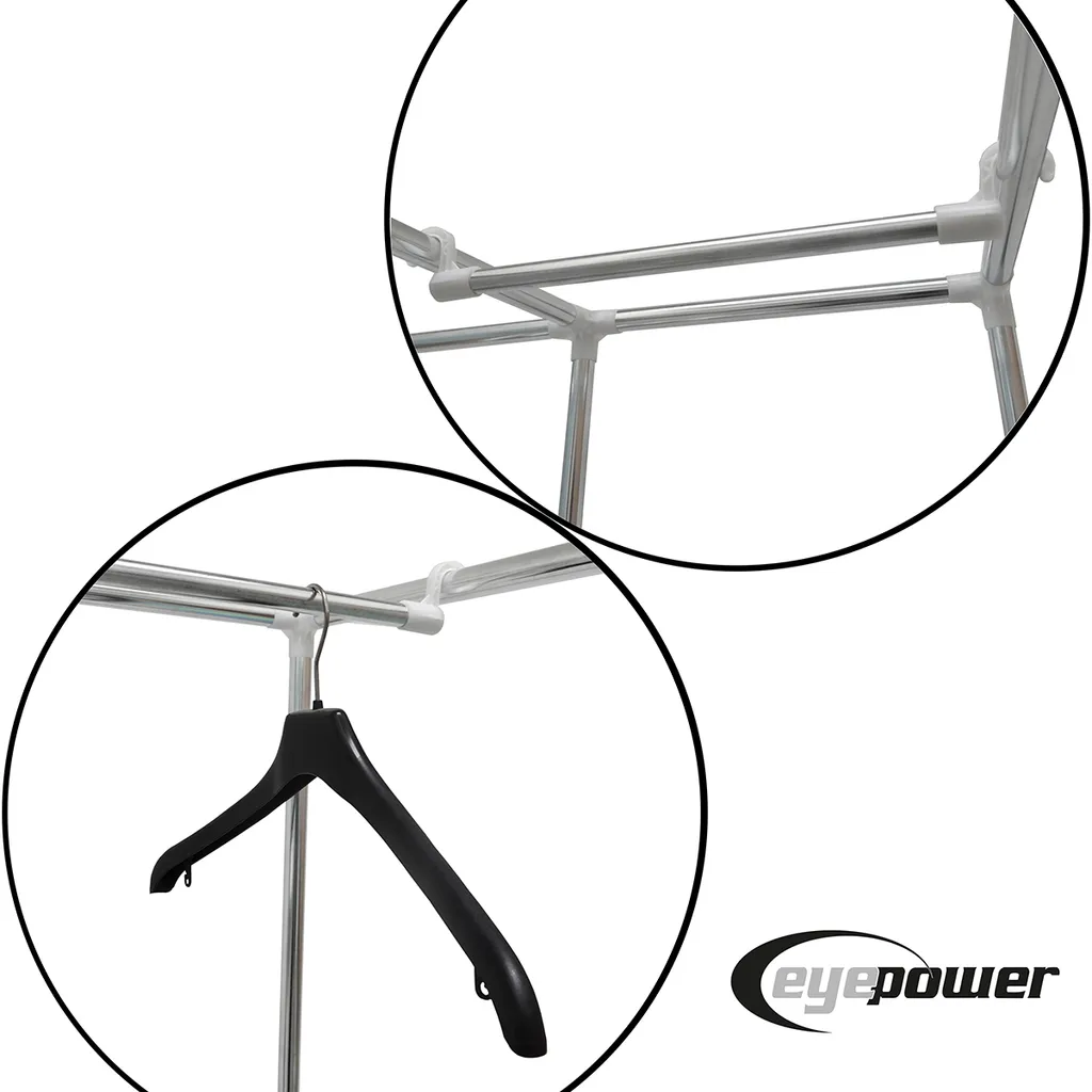 Eyepower XL Kleiderschrank Metall Regal System Stange 5 Eyepower XL Kleiderschrank Metall Regal System Stange – Bild 5