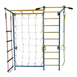 Mastersport MASTER Kinder Kletterwand Ribs 7 Mit Strickleiter, Kletternetz, Sprossenleiter, Kletterseil, Reckstange Und Turnringen