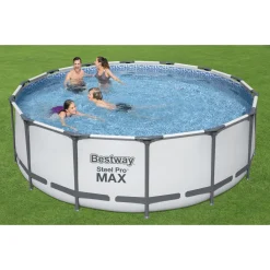 Bestway Steel Pro Max™ Frame Pool Komplett-Set, Rund, 427x122cm, 5612X -Garten- & Gewächshäuser Geschäft c72f6b9cb3e3ad70c1788819e1ff47ad