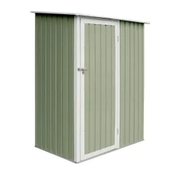 Svita HATTORO P80 Geräteschuppen Metall Gartenschrank Geräteschrank Metallschrank 130x80x186 Cm Hellgrün