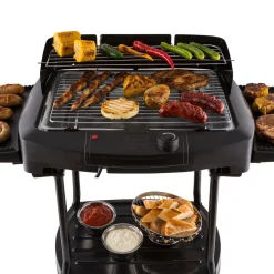 OneConcept Dr. Beef II Elektrogrill, Nutzbar Als Standgrill Oder Tischgrill, In - Und Outdoor Edition, Große Grillfläche, Bis 2000 W, Inkl. Standfuß, Thermostatstufenlos Regelbar, Schwarz -Garten- & Gewächshäuser Geschäft c79d37264f898cb8785e37e942dd88f8