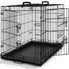 TRESKO® Hundekäfig 77x48x54cm Metall Transportkäfig Auto Hundebox Transportbox Faltbar Drahtkäfig