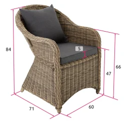 Tectake 4 Rattansessel Mit Aluminiumgestell Inkl. Sitzkissen Und Rückenkissen - Natur -Garten- & Gewächshäuser Geschäft c7cf55f3008cb2d0b5456c9a7cca129a