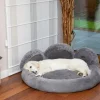 Hundebett Hobbydog PFOTE Tierbett Hundesofa Schlafplatz Couch Rund Plüsch XL Grau