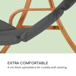 Blumfeldt Maui Hollywoodschaukel 110 Cm 2-Sitzer Massivholz Polyester Dunkelgrau -Garten- & Gewächshäuser Geschäft c7e0a2d035248cd30347a0742141266c