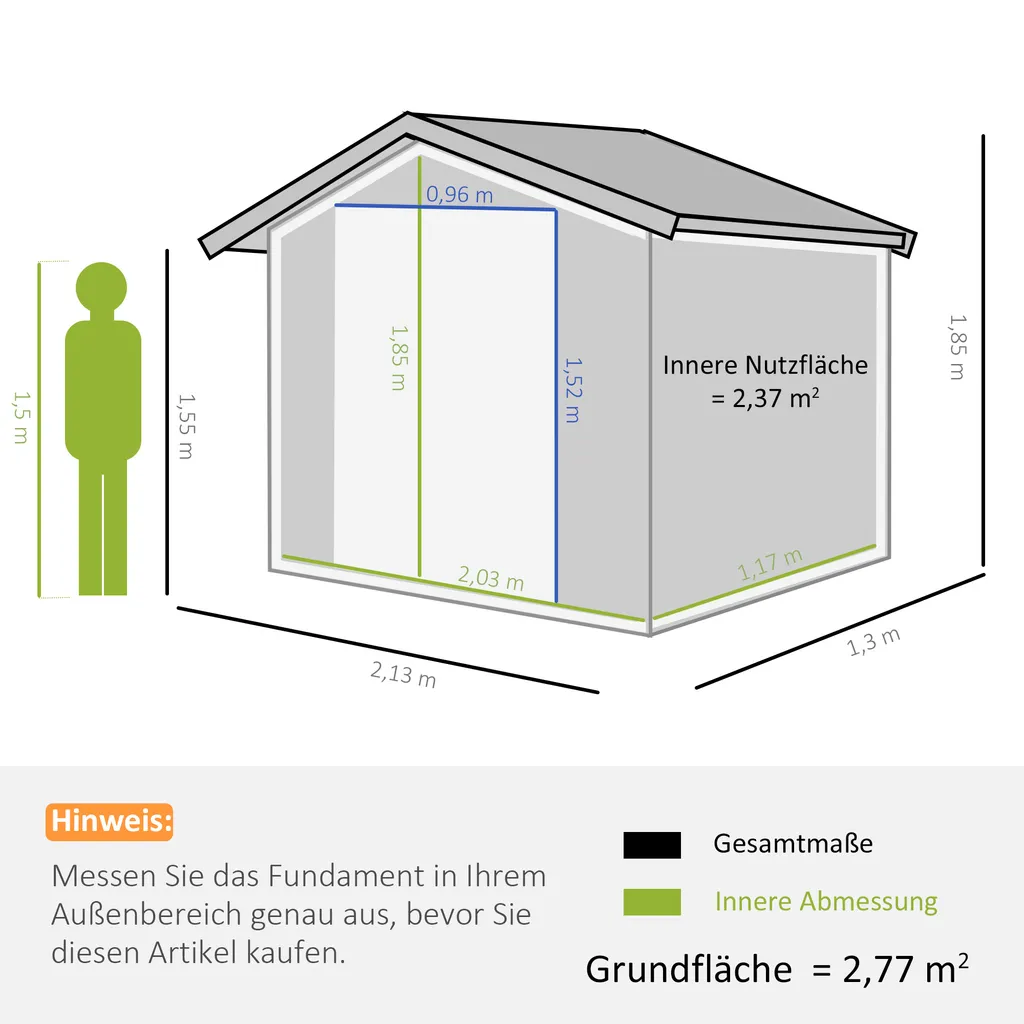 Outsunny Gerätehaus Mit Fundament Geräteschuppen Gartenhaus Garten Schuppen Metall Kohlegrau 213 X 130 X 185 Cm 1 Outsunny Gerätehaus Mit Fundament Geräteschuppen Gartenhaus Garten Schuppen Metall Kohlegrau 213 X 130 X 185 Cm