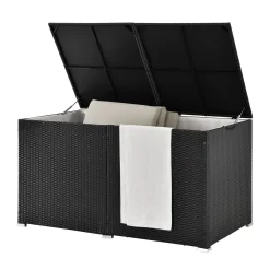 Juskys Polyrattan Auflagenbox Ikaria 950 L Inkl. Deckel Mit Hubautomatik & Innenplane – Garten Kissenbox Für Balkon & Terrasse – Gartenbox Schwarz -Garten- & Gewächshäuser Geschäft c85b8785e9730f5a3004a4a4a2f0c92f