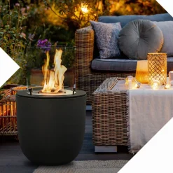 Muenkel Design Vagos [Ethanol Feuerstelle Für Den Innen- Und Außenbereich]: Asphalt Schwarz - Ohne Schutzhülle -Garten- & Gewächshäuser Geschäft c86ea1785f333978468c444f94a35b29