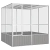 VidaXL Vogelkäfig Grau 213,5x217,5x211,5 Cm Verzinkter Stahl