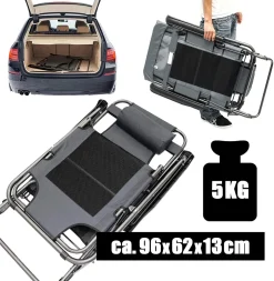 Amanka Faltbare Campingliege Freizeitliege | Verstellbare Gartenliege | Liegestuhl Mit Nackenstütze | Klappliege Grau | Stahlrahmen | Belastbarkeit Max. 120KG | 178cm -Garten- & Gewächshäuser Geschäft c884e453b2ee9a68943ffa54d9fba58e