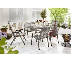 MWH DAS ORIGINAL Royal Garden Gartentisch Streckmetall, 145 X 90 X 74 Cm, Metall, Grau -Garten- & Gewächshäuser Geschäft c88ab42128aaf46f6195359c150aea51