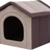 Hobbydog Hundehaus Hundehöhle Hundehütte Stoff INARI Tierhaus Cappuccino Braun R2: 44 X 38 X 45 Cm