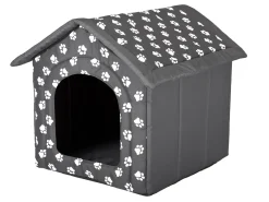 HobbyDog Hundehütte Hundebett Tierbett Katzenbett - Standard - 76 X 74 X 72 Cm [Größe: R6] - Grau Mit Pfoten -Garten- & Gewächshäuser Geschäft c8a2cb007415397de150cc6701571665 2
