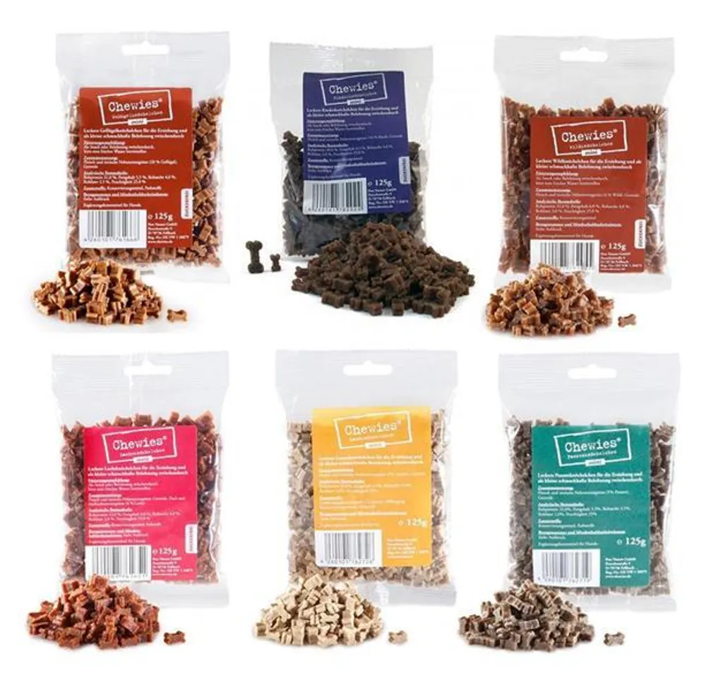 Chewies Mini Multipack (6x125g)- Ideal Als Trainingsleckerlie Hundeleckerli 1 Chewies Mini Multipack (6x125g)- Ideal Als Trainingsleckerlie Hundeleckerli