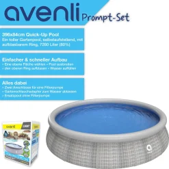 Avenli Prompt Set Ø 396 X 84 Cm Quick Up Pool, Aufstellpool Ohne Pumpe, Graue Rattanoptik -Garten- & Gewächshäuser Geschäft c8d6333e1e141556559ed28af33b76f0