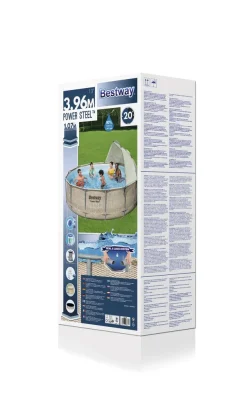 Bestway Power Steel™ Frame Pool Komplett-Set, Rund, 396x107cm, 5614V -Garten- & Gewächshäuser Geschäft c8f0dc354243603293dc03f2fb7ce8eb 1