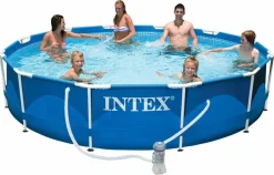 INTEX Metal Frame Set Zwembad Incl. Filterpomp (Ø:366cm. H:76cm) -Garten- & Gewächshäuser Geschäft c8ffe47b3892eb959cc6388bc7b06984