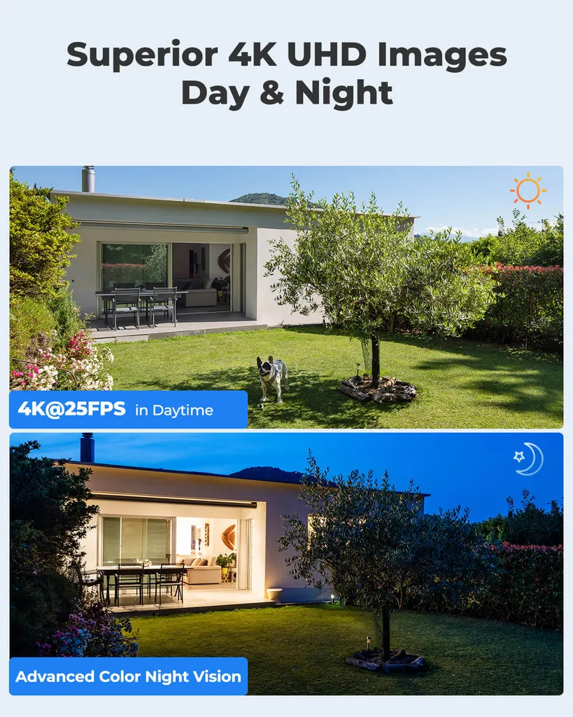 Reolink 4K PTZ PoE Überwachungskamera Aussen Mit Spotlight, Personen-/Fahrzeug-/Tiererkennung, 360° Schwenk 90° Neige, 5X Optischem Zoom, Farbnachtsicht, Auto-Tracking, 2-Wege-Audio, Outdoor IP Kamera, RLC-823A 14 Reolink 4K PTZ PoE Überwachungskamera Aussen Mit Spotlight, Personen-/Fahrzeug-/Tiererkennung, 360° Schwenk 90° Neige, 5X Optischem Zoom, Farbnachtsicht, Auto-Tracking, 2-Wege-Audio, Outdoor IP Kamera, RLC-823A – Bild 14