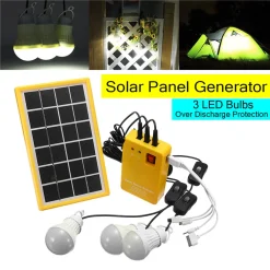 Audew Solar Panel Solargenerator 3 LED-Licht USB-Ladegerät 5V USB Beleuchtung