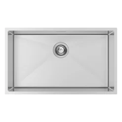 Lonheo XL Spülbecken 74 X 44cm Eckige Edelstahlspüle, Einbauspüle Für Ab 80er Unterschrank, Küchenspüle Mit Über- Und Ablaufgarnitur