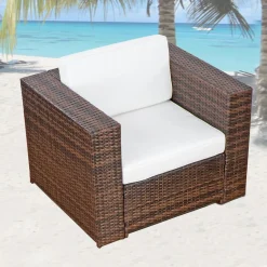 XINRO 3tlg. (1er) Lounge Sessel Polyrattan Gartenmöbel - Braun-mix -Garten- & Gewächshäuser Geschäft c98a45b4f2cf589529801291ac8bc3a8