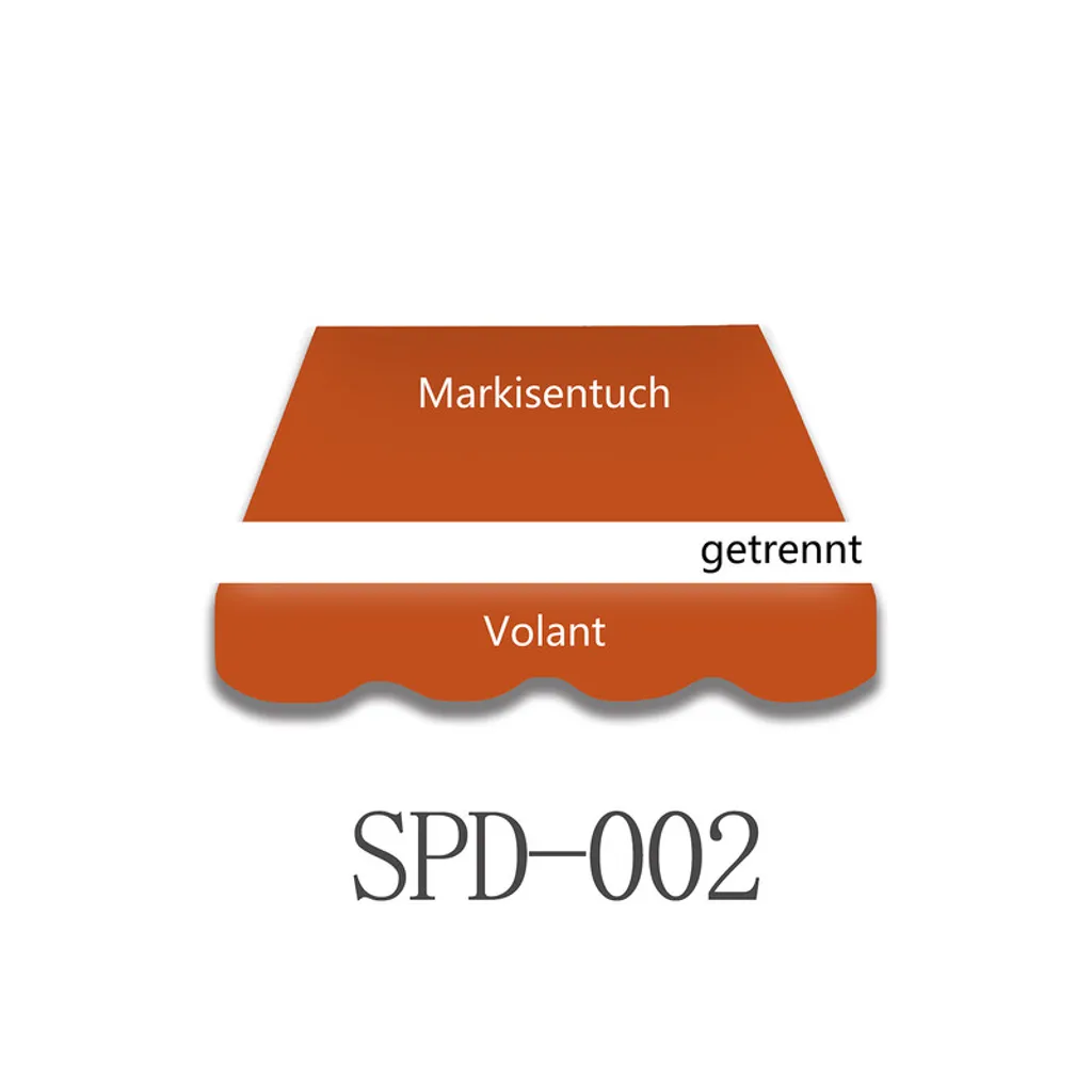 Leudus Markisen Volant Markisenbespannung Sonnenschutz Ersatzstoffe Sonnenmarkise Fertig Genäht(4.5x0.21m, SPD002) 2 Leudus Markisen Volant Markisenbespannung Sonnenschutz Ersatzstoffe Sonnenmarkise Fertig Genäht(4.5x0.21m, SPD002) – Bild 2